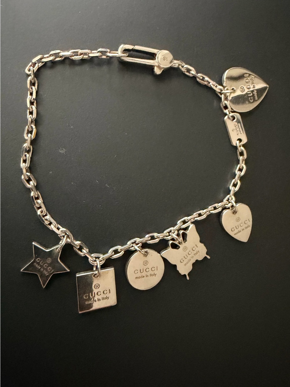 Gucci Trademark Charm Bracelet – Sterling Silver 925